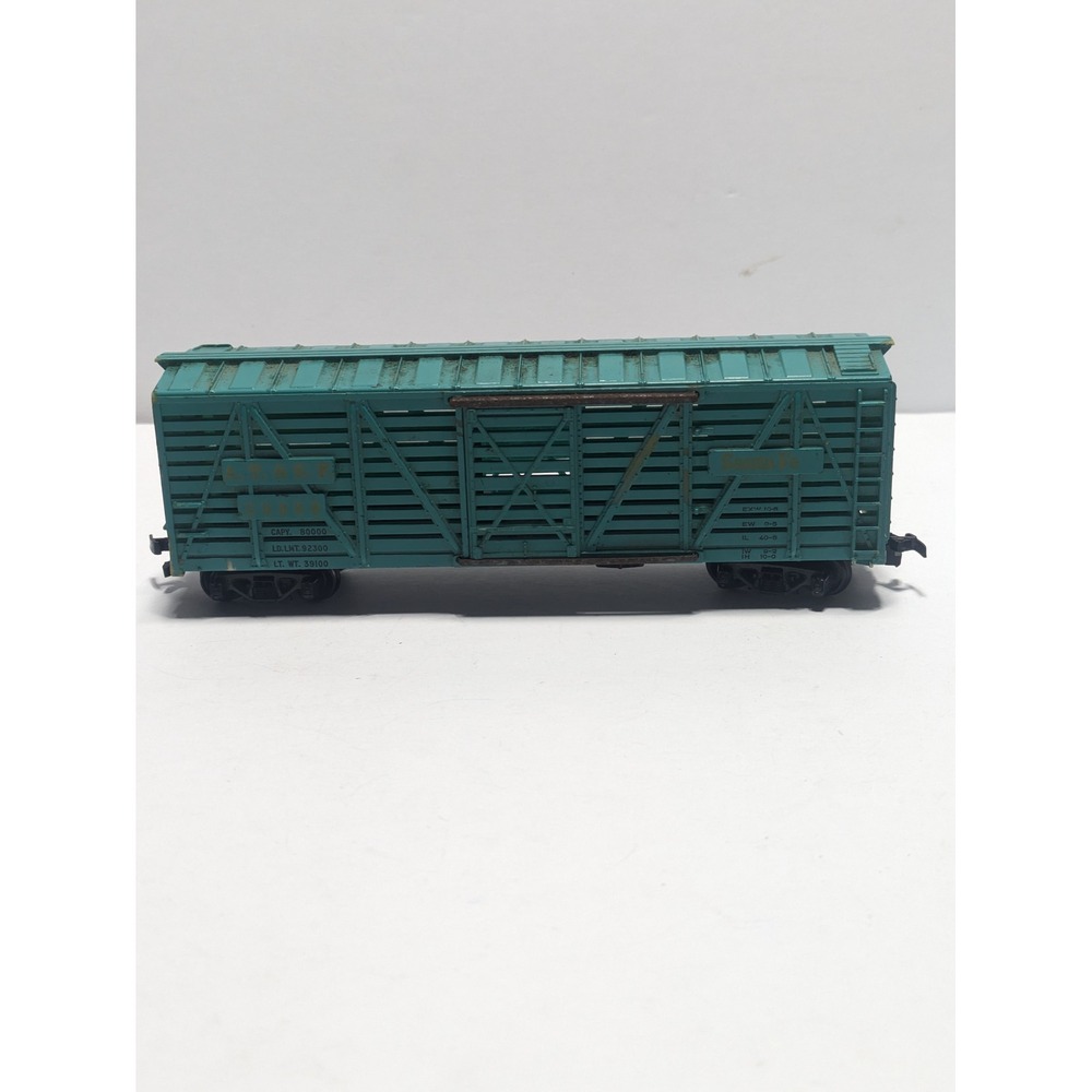 Vintage HO Scale Green Stock Car Livestock Freight Train Wagon